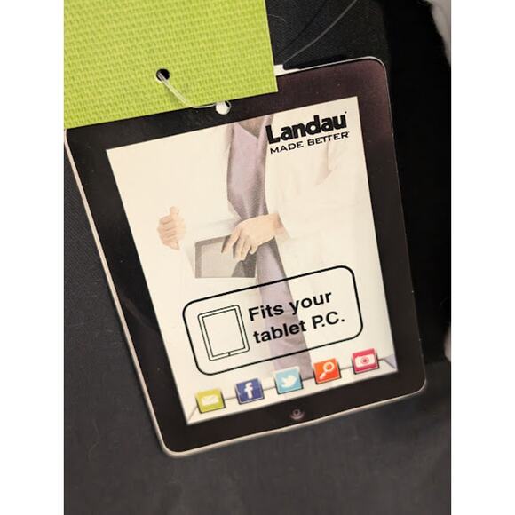 Landau, Maternity XS 4 pocket front snap closure warm-up scrub jacket - Picture 8 of 8